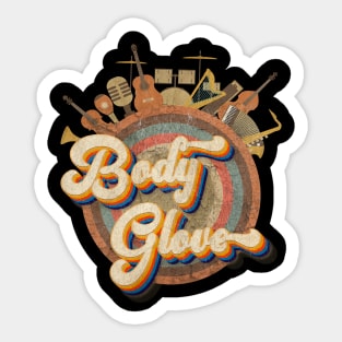 Retro vintage Style - Body Glove Sticker